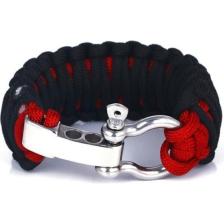 Lariss Paracord Survival King Cobra Bileklik 3 Kademeli Metal Omega Klips