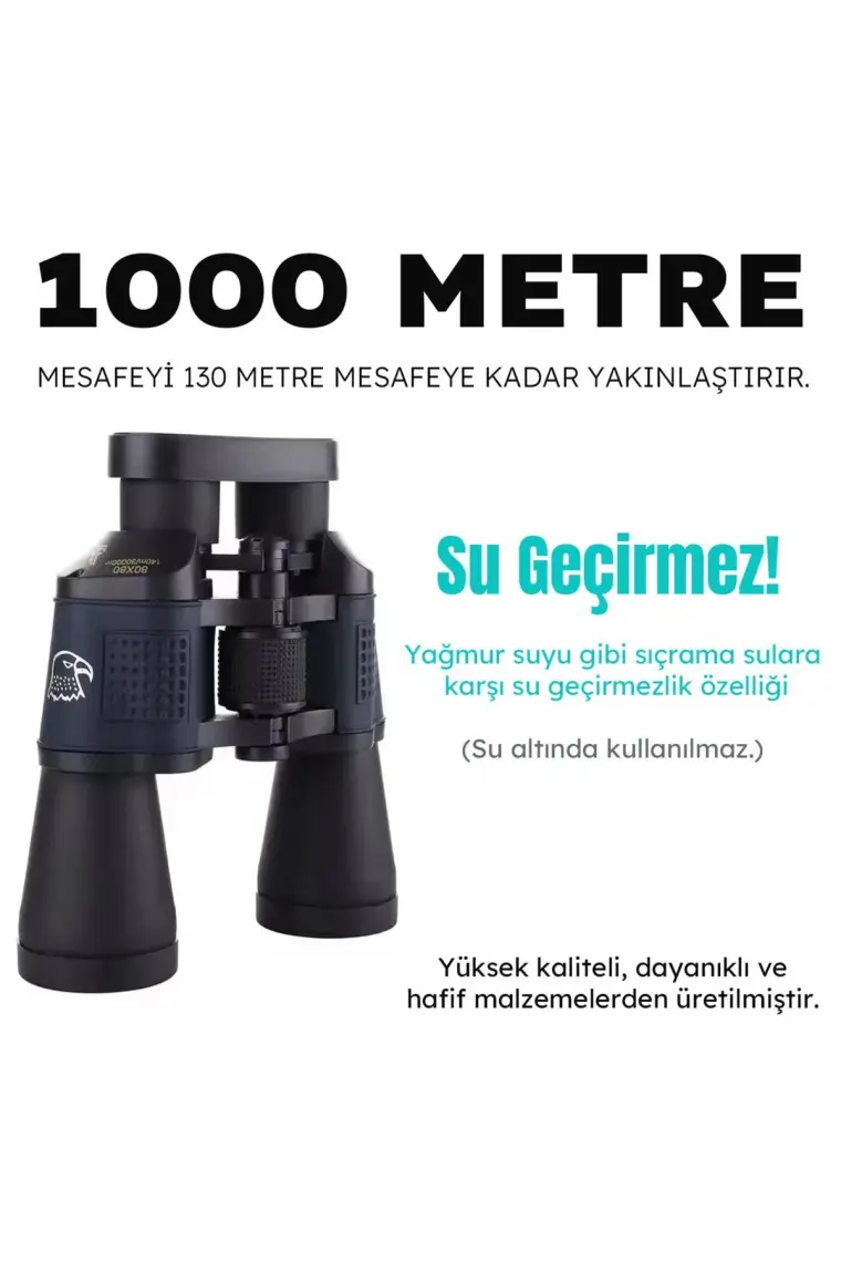 Upway Yüksek Çözünürlüklü Geniş Açılı Çift Katman Lensli HD 80x  Profesyonel Binocular Dürbün