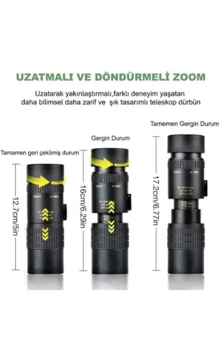 Daily Link Dailylink Telefon Tutuculu 10-300X40 Zoom Monoküler Teleskop Dürbün
