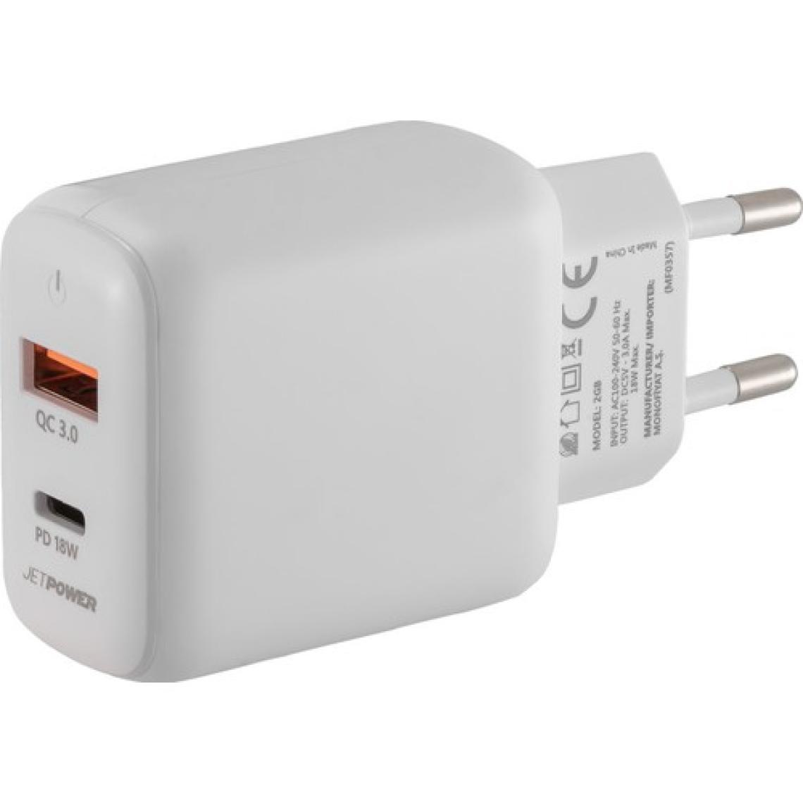 MF Product Jettpower 0357 Duvar Şarjı 18w Pd+Usb Beyaz