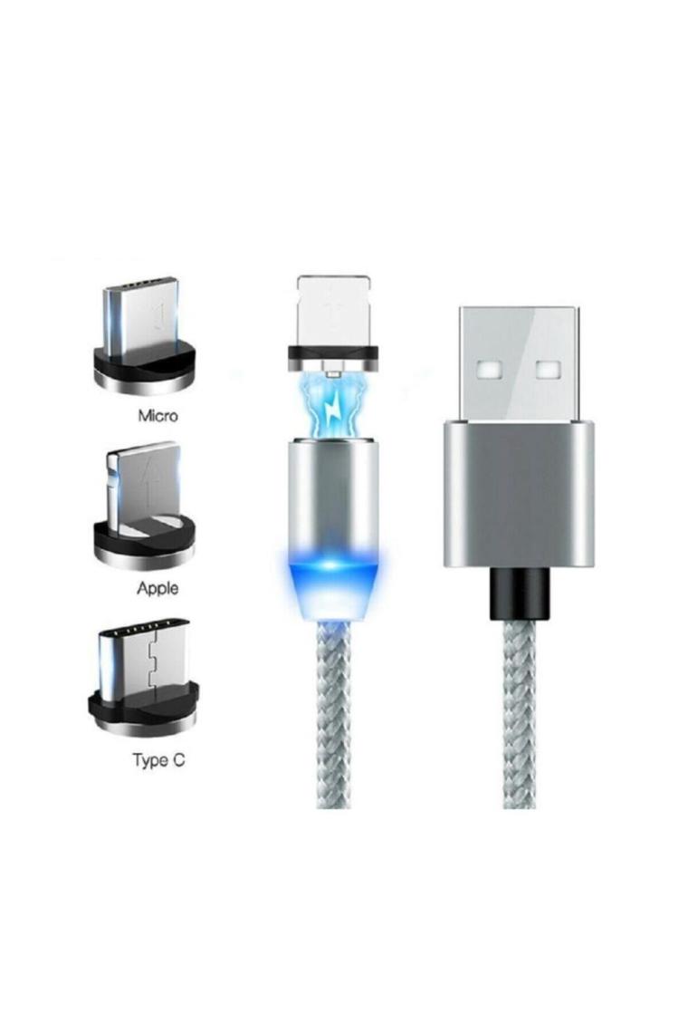 Mıknatıslı Iphone Lightning Samsung Micro Usb Type C Mıknatıslı Şarj Kablosu