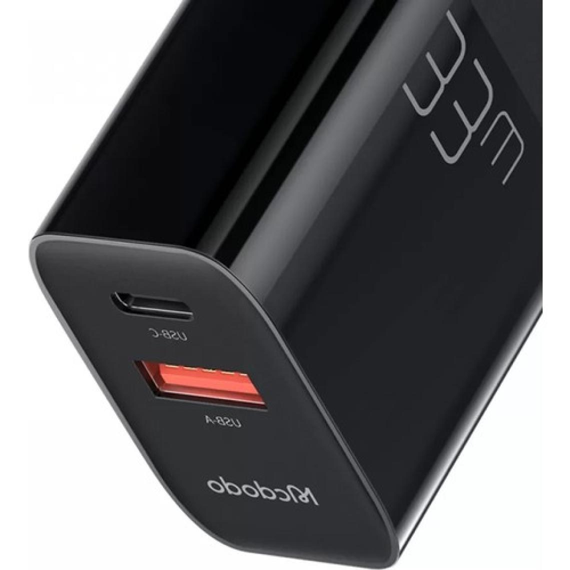 Mcdodo CH-0921 33W 1xpd 1xusb Girişli Hızlı Şarj Adaptörü-Siyah