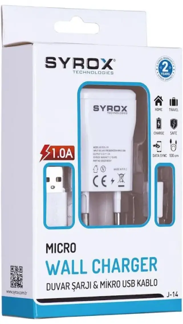 1.0a Samsung Uyumlu Ince Uç Usb Şarj Aleti Kablosu Ve Başlığı
