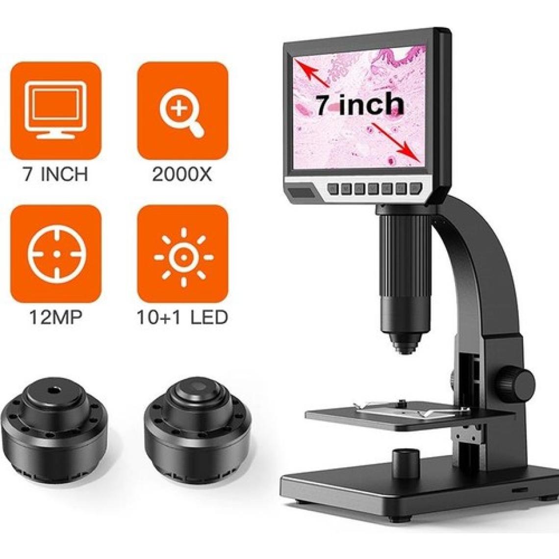 Exeo 12MP 2000X 7 Inch IPS Ekran Dijital Mikroskop Şarjlı