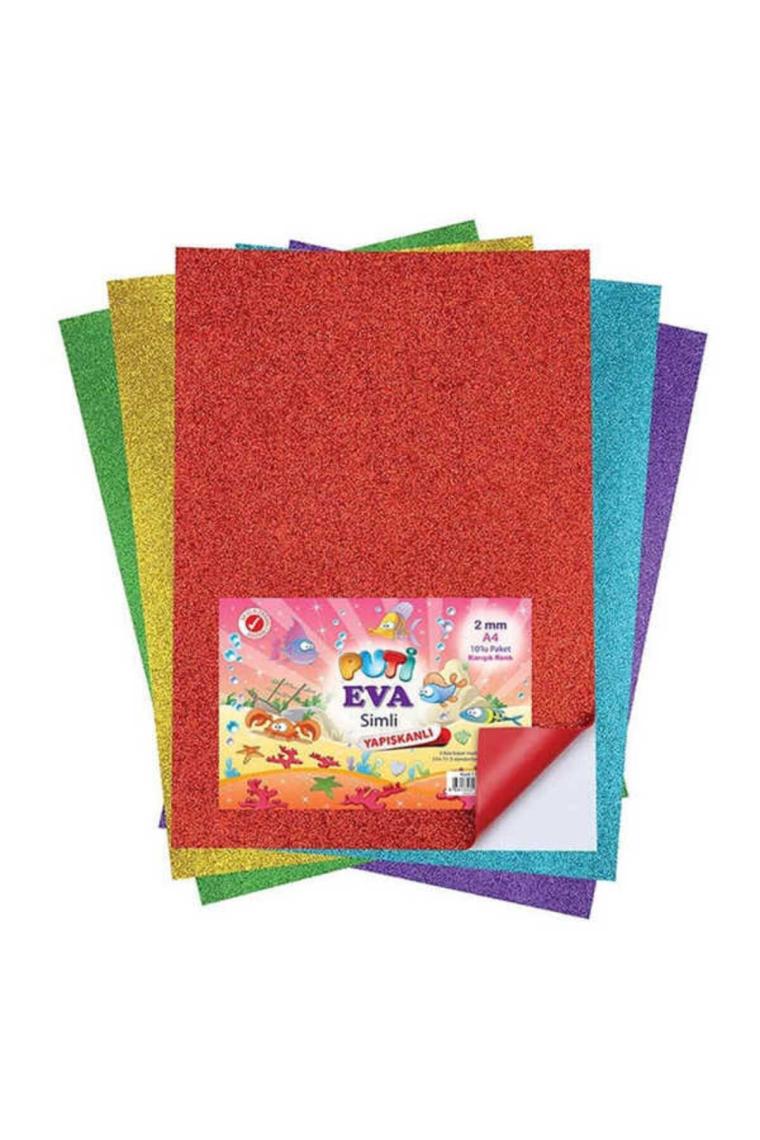 Yapışkanlı Simli Eva Eva 10 Renk Set / 1147