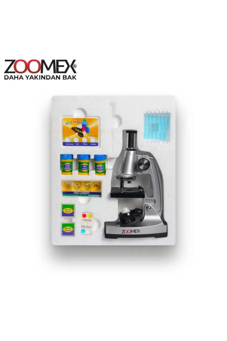 Zoomex MP-B600 Mikroskop Set - 600 Kat Büyütme - Eğitici ve Öğretici - Geleceğin Bilim İnsanı Olun!