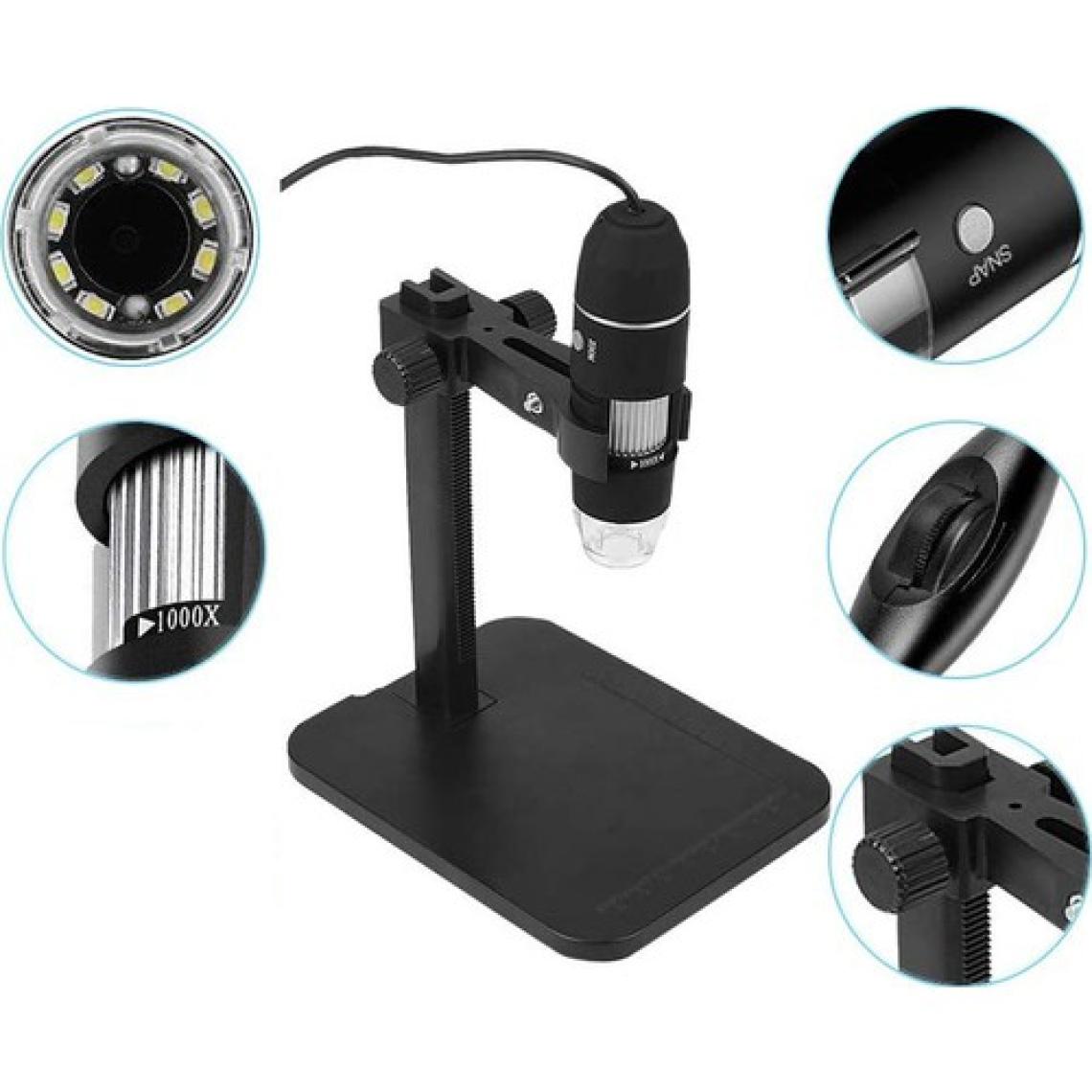 Triline 1000 x  2mp Dijital Standlı 8 Ledli USB Otg Mikroskop