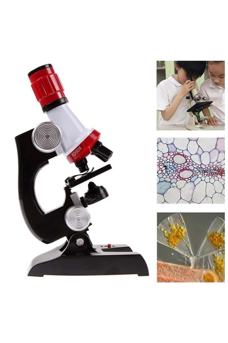 Eğitici Mikroskop Kiti Zoom LED Işıklı 100X 400X 1200X ST1200X