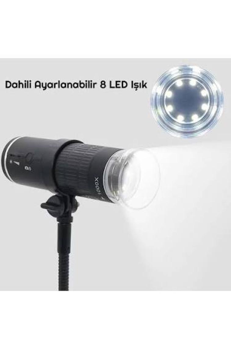 Triline 1000X Wifi Dijital LED Kablosuz Pilli Mikroskop 1080P