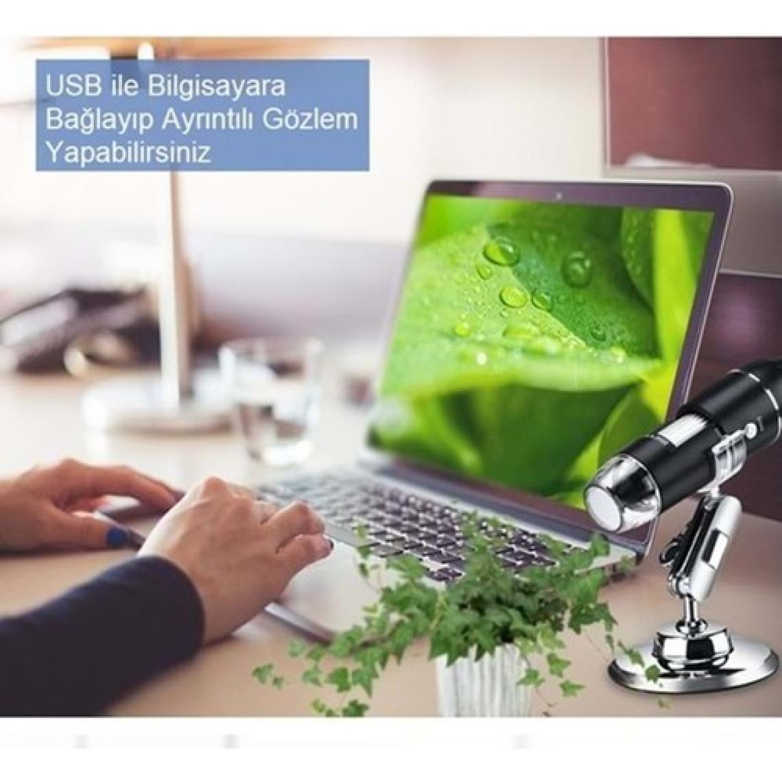Daily Link Dailylink 1600X Zoom 2mp USB Dijital Mikroskop 8 Ledli Kamera