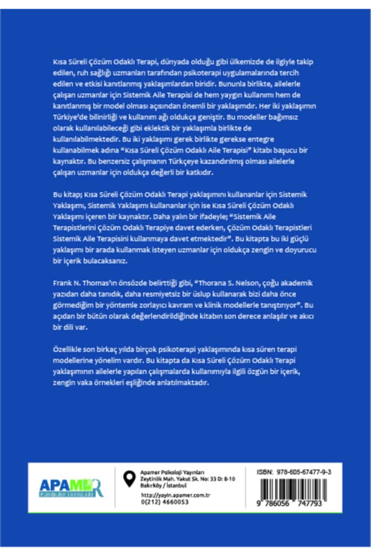 Kısa Süreli Çözüm Odaklı Aile Terapisi - Thorana S. Nelson