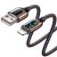 Us-sj543 Dijital Göstergeli,çipli,örgülü, 1.2m 2.4a Lightning Iphone Şarj Ve Data Kablosu Am
