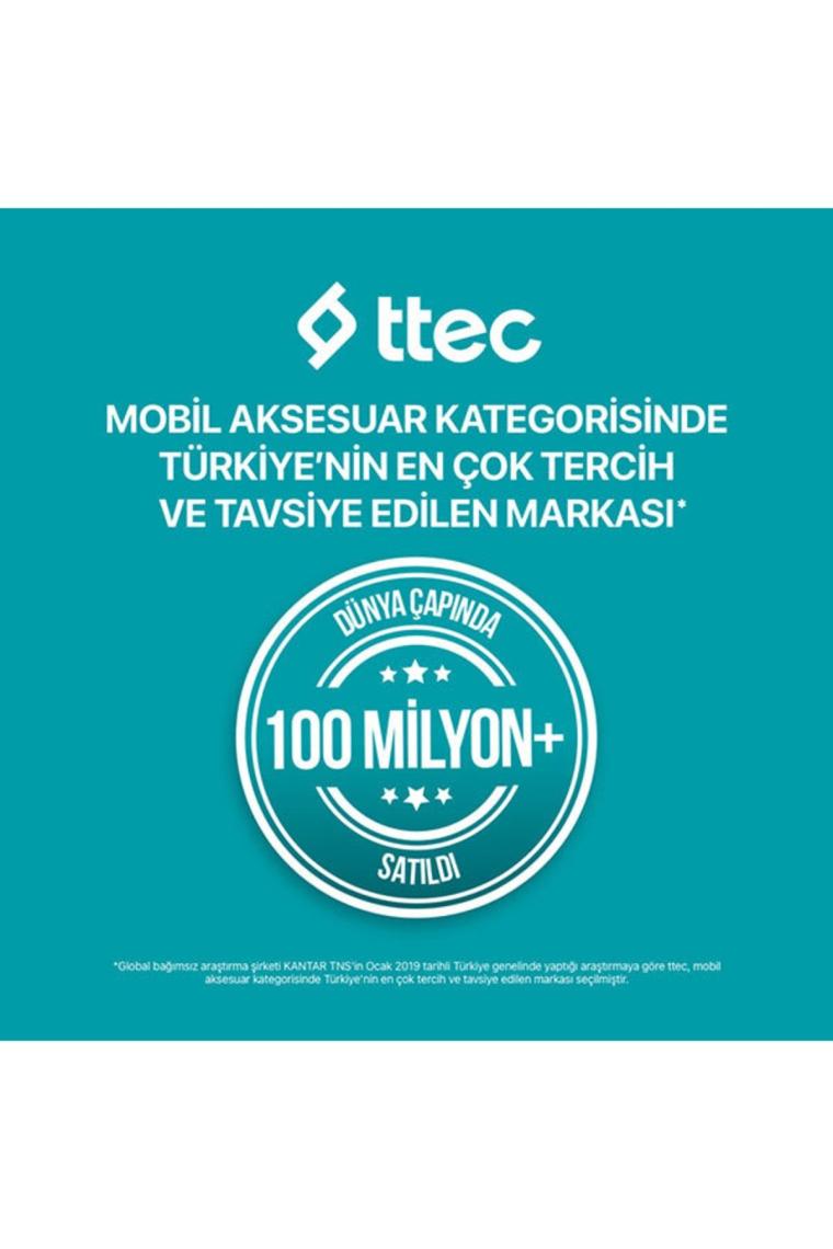Ttec AlumiCable 2DK16K Kırmızı 1.2 m USB to Lightning Şarj Kablosu