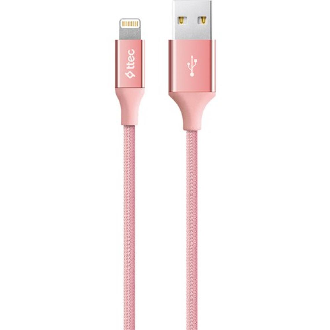 Ttec AlumiCable 2DK16RA Roze Altın 1.2 m USB to Lightning Şarj Kablosu