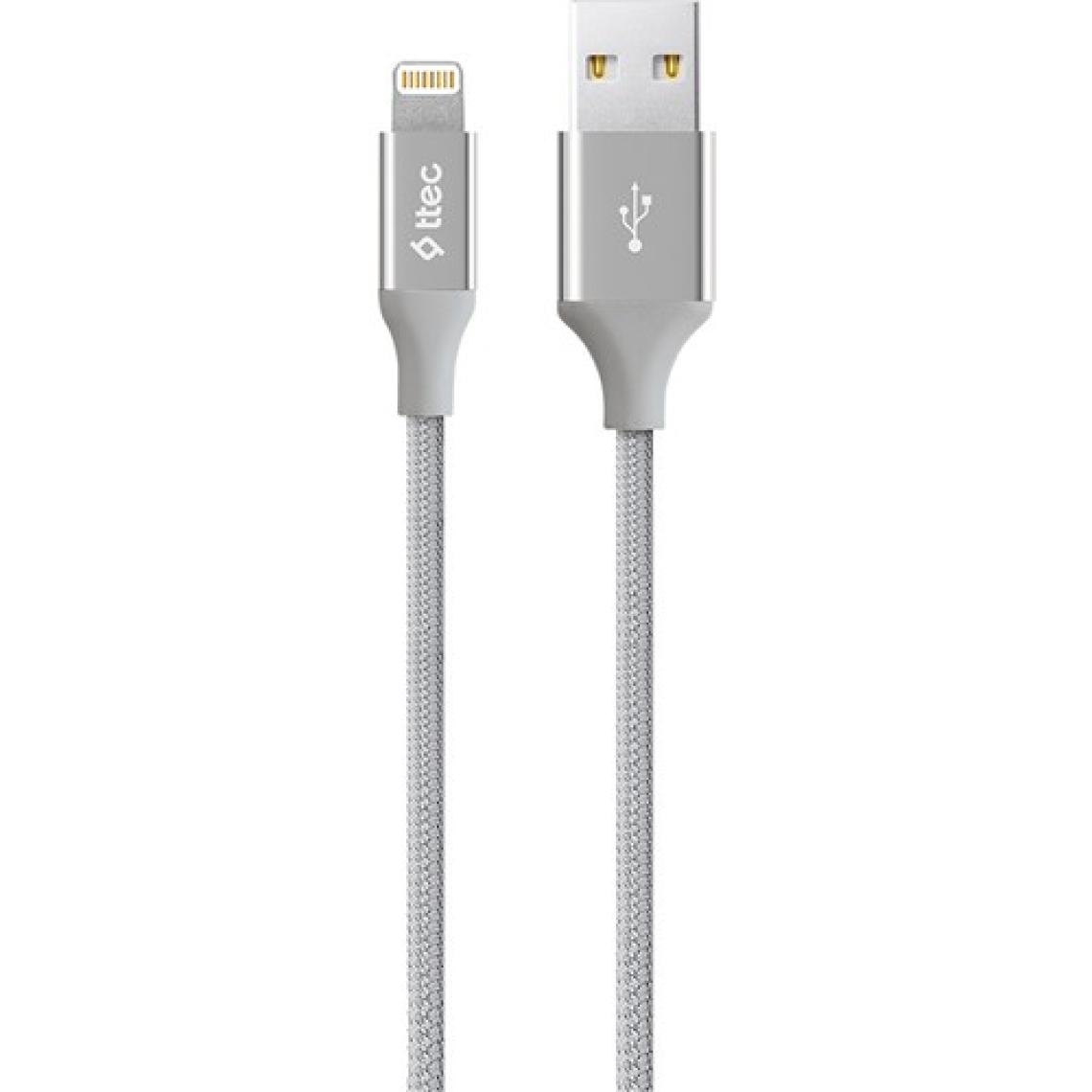 Ttec AlumiCable 2DK16G Gümüş 1.2 m USB to Lightning Şarj Kablosu