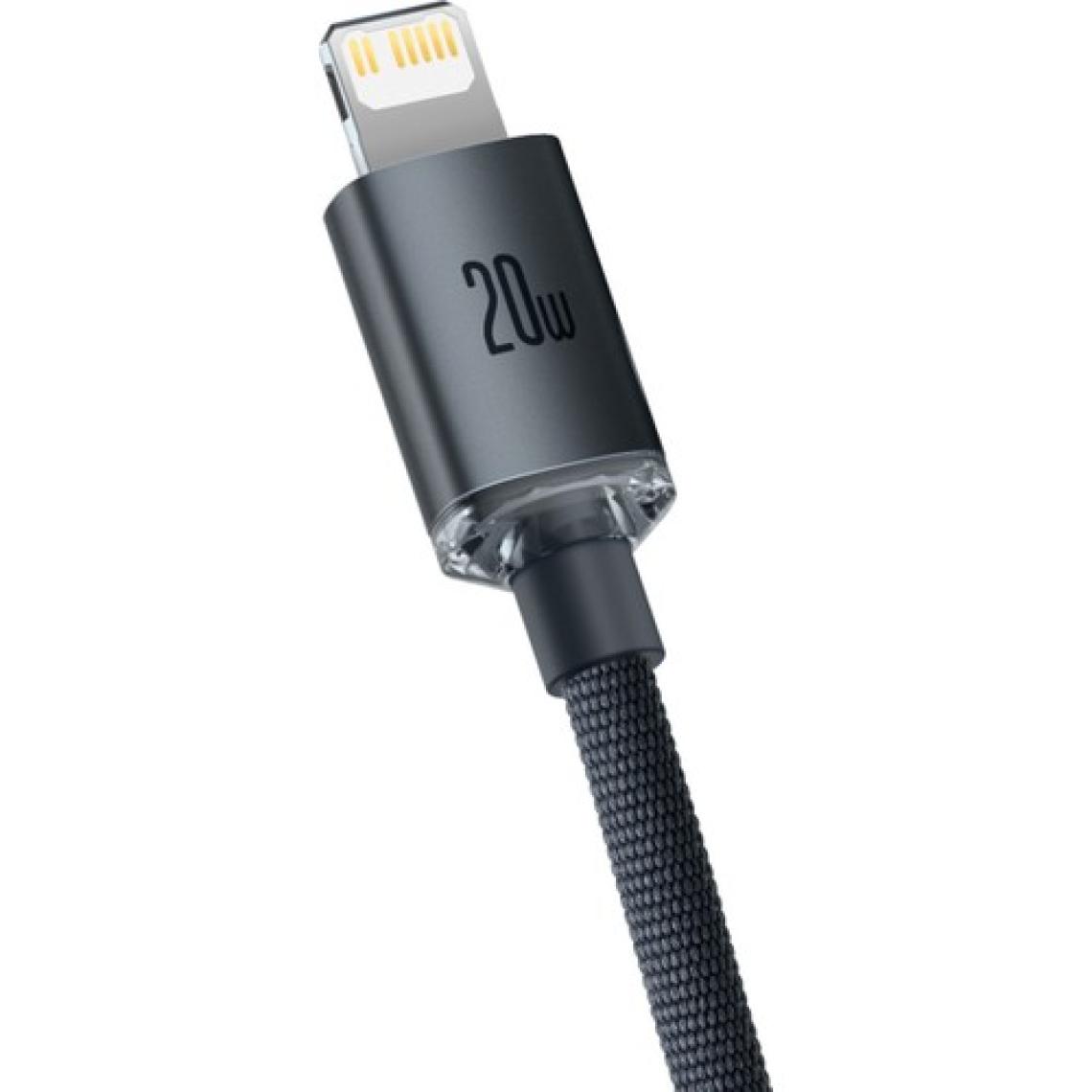 Baseus Crystal Shine 1.2 m Type-C to Lightning Siyah Hızlı Şarj Kablosu