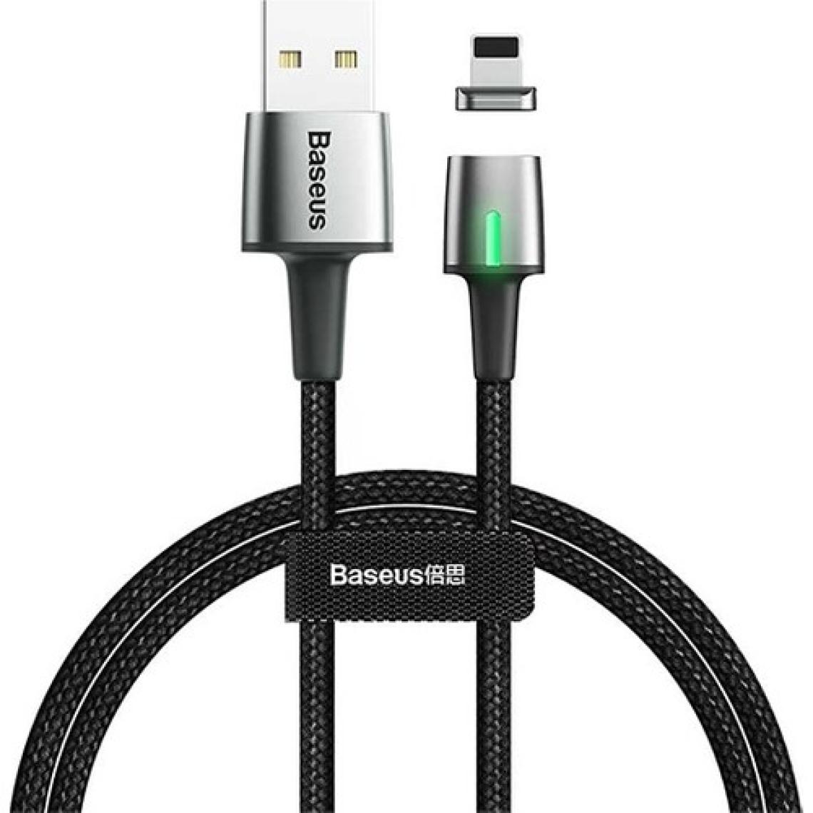Baseus Zinc Magnetic 1.5A 2 m Lightning to USB Şarj Kablosu Siyah