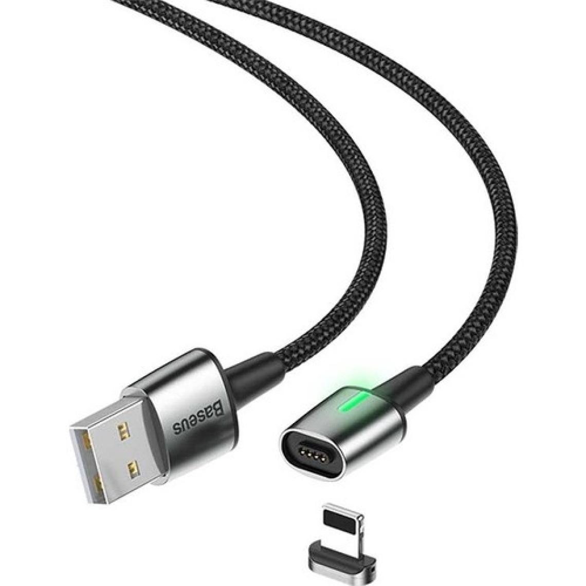 Baseus Zinc Magnetic 1.5A 2 m Lightning to USB Şarj Kablosu Siyah