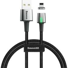 Baseus Zinc Magnetic 1.5A 2 m Lightning to USB Şarj Kablosu Siyah
