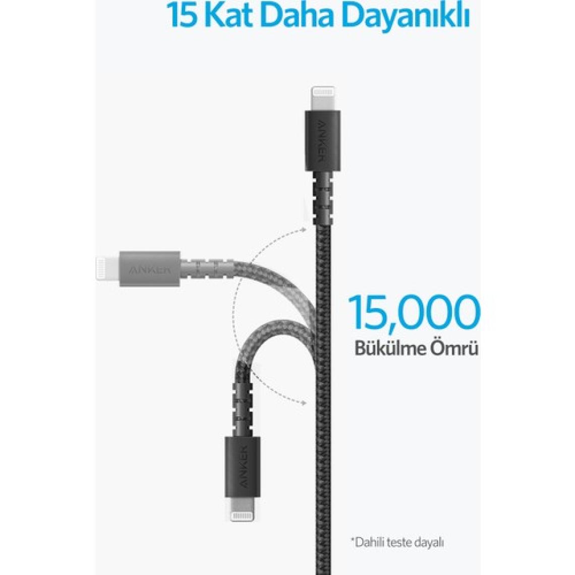 Anker PowerLine Select Plus 0.9 m Lightning to USB Şarj Kablosu
