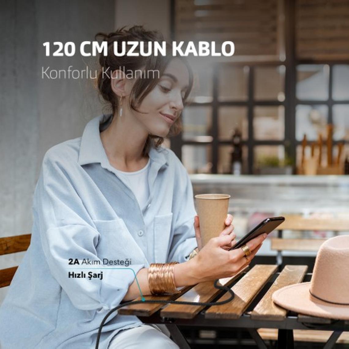 Ttec AlumiCable 2DK16HY Haki Yeşili 1.2 m USB to Lightning Şarj Kablosu