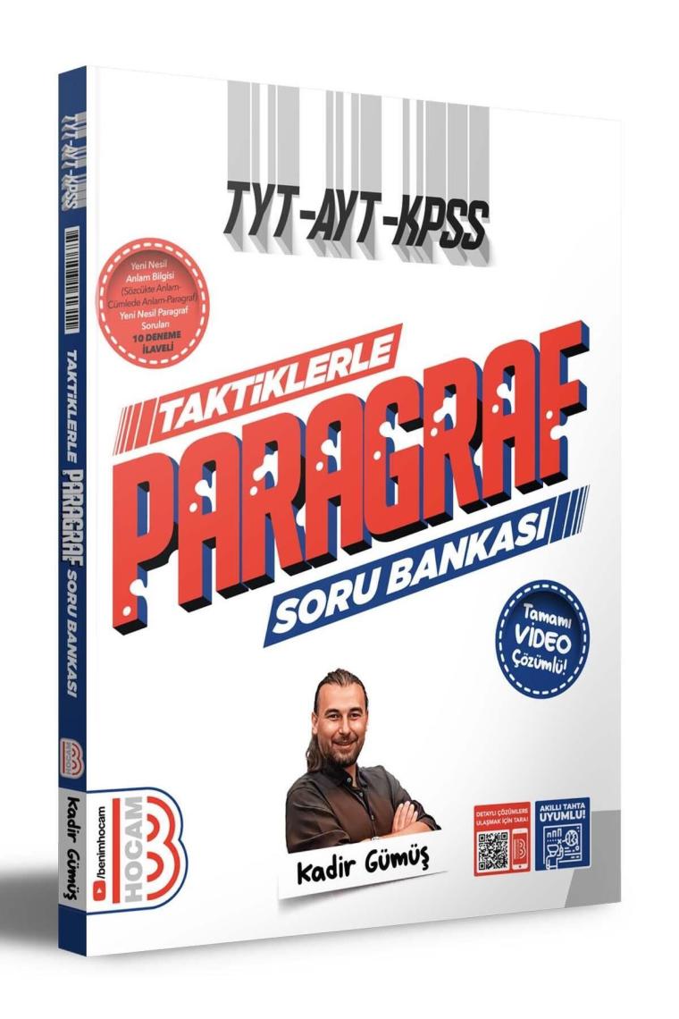Tyt - Ayt - Kpss Taktiklerle Paragraf Tamamı Video Çözümlü Soru Bankası 2025 Baskı