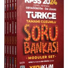 2024 KPSS Ortaöğretim - Önlisans GK-GY Tamamı Çözümlü Modüler Soru Bankası Seti