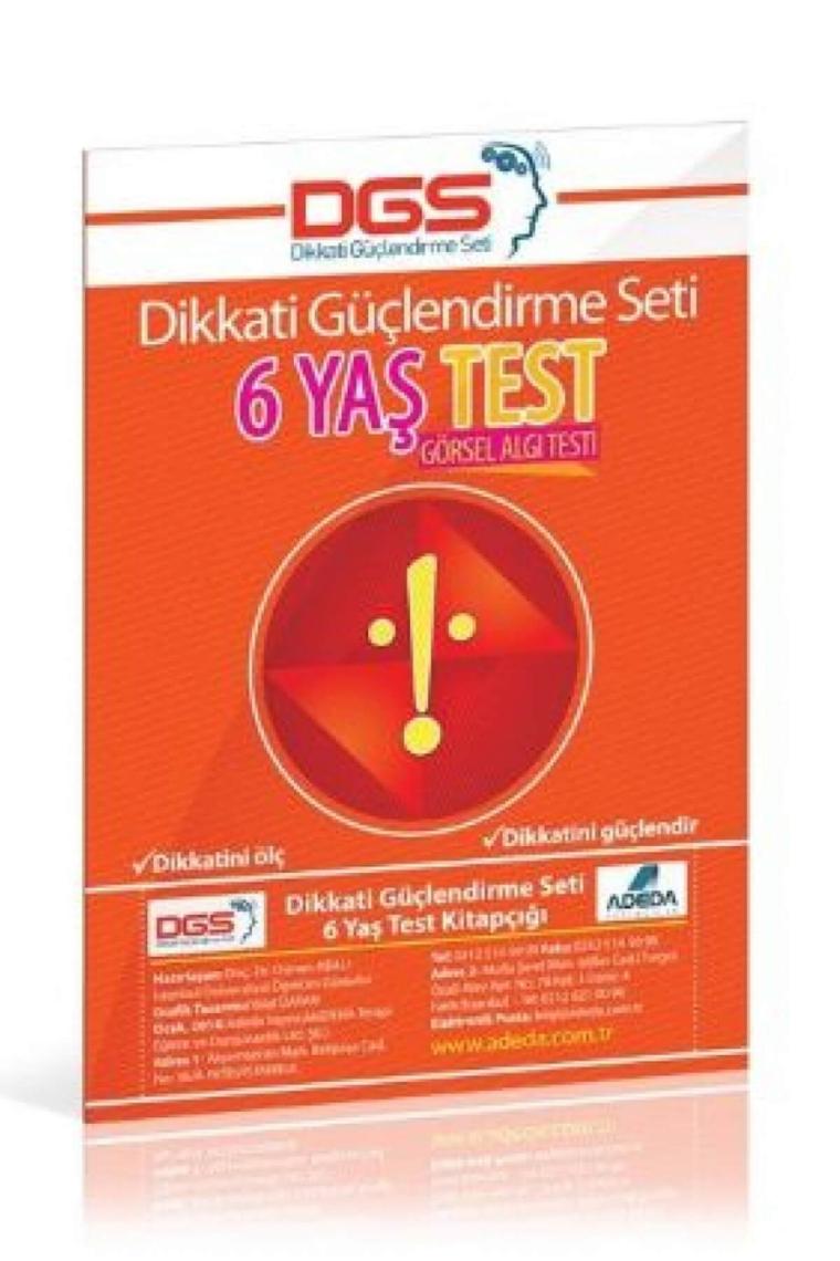Adeda Yayıncılık Dikkati Güçlendirme Seti Görsel Algı Testi (6 Yaş) - Osman Abalı