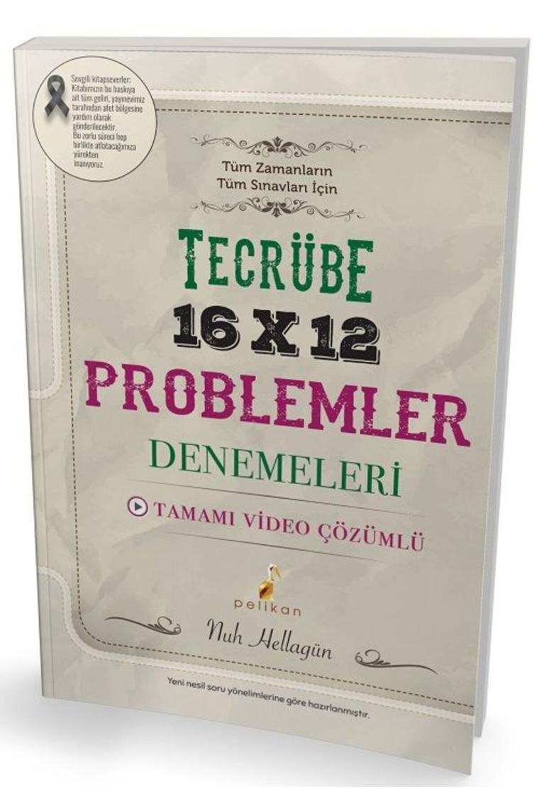 Pelikan Kpss Dgs Ales Yks Problemler Tecrübe 16x12 Deneme Video Çözümlü - Nuh Hellagün Pelikan Yayın