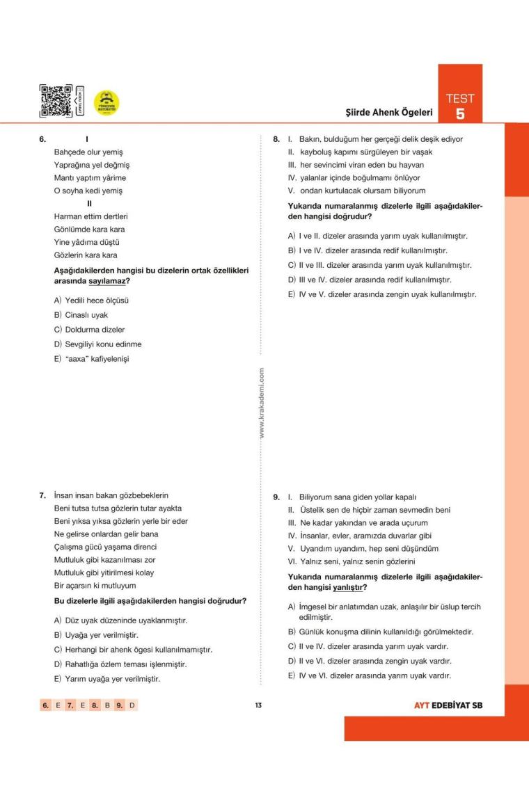 Gamze Hoca Türkçenin Matematiği Tüm Sınavlar İçin Edebiyat Soru Bankası