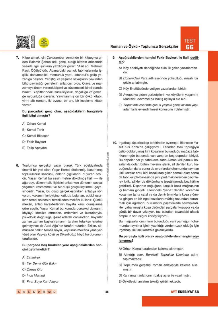 Gamze Hoca Türkçenin Matematiği Tüm Sınavlar İçin Edebiyat Soru Bankası