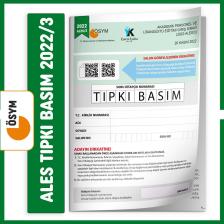 Ales 2022/3 Kasım Ösym Tıpkı Basım Çıkmış Soru Deneme Kitapçığı Video/pdf Çözümlü Türkiye Geneli