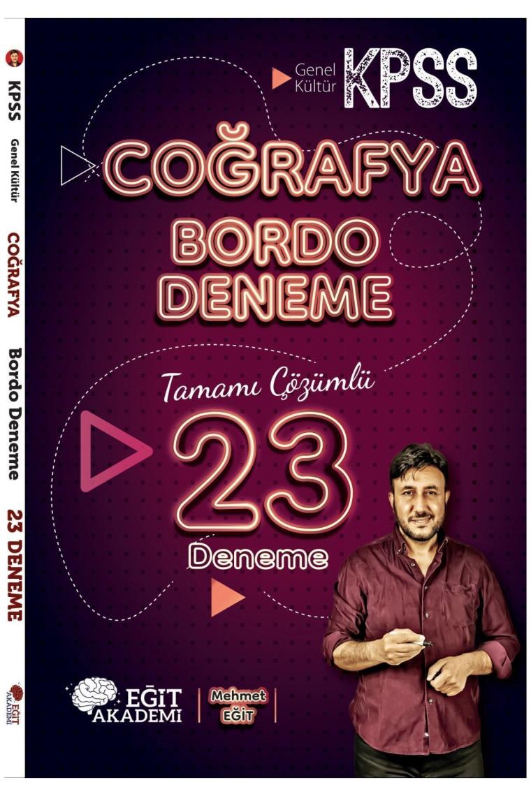 Kpss Coğrafya Tamamı Çözümlü 23 Bordo Deneme Sınavı Mehmet Eğit