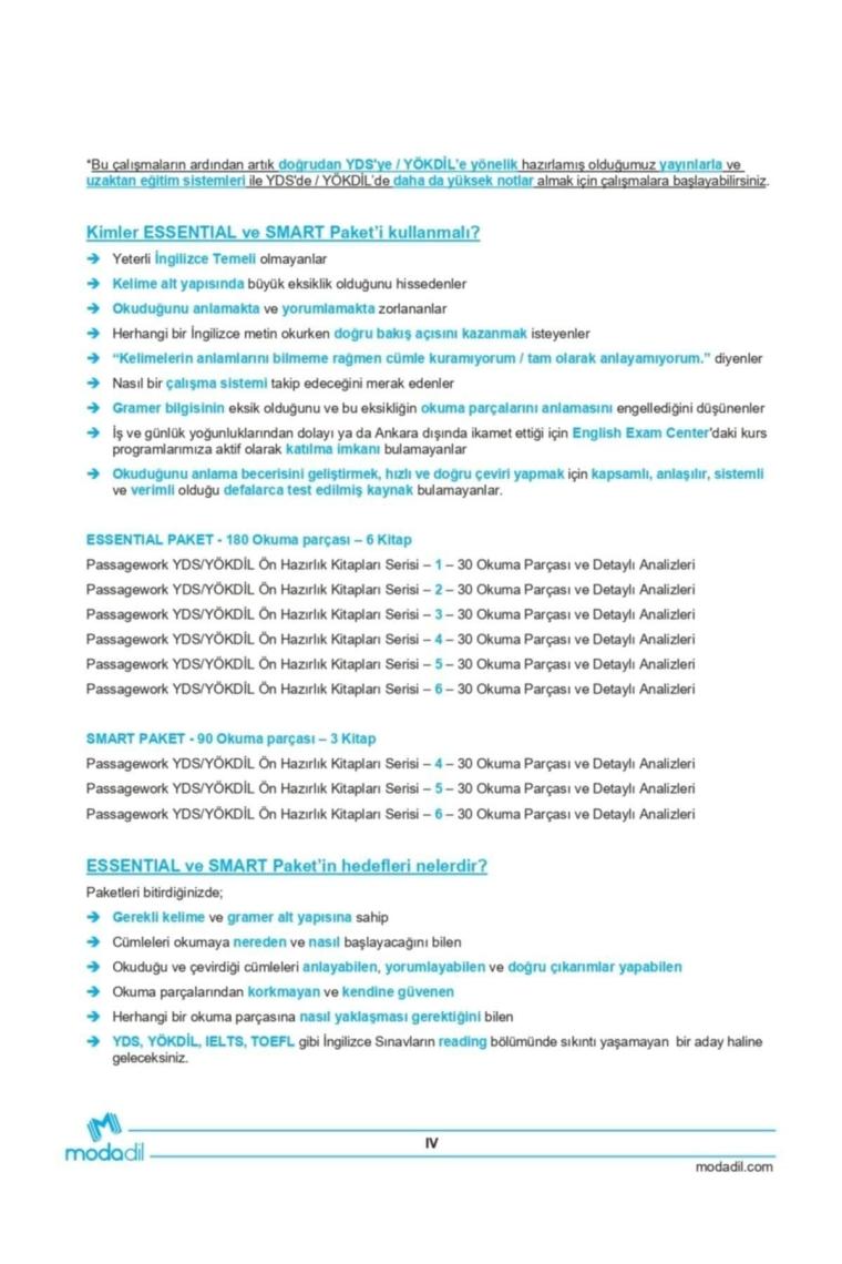 Yds-yökdil Passage Work Ön Hazırlık Seviye 1-2-3