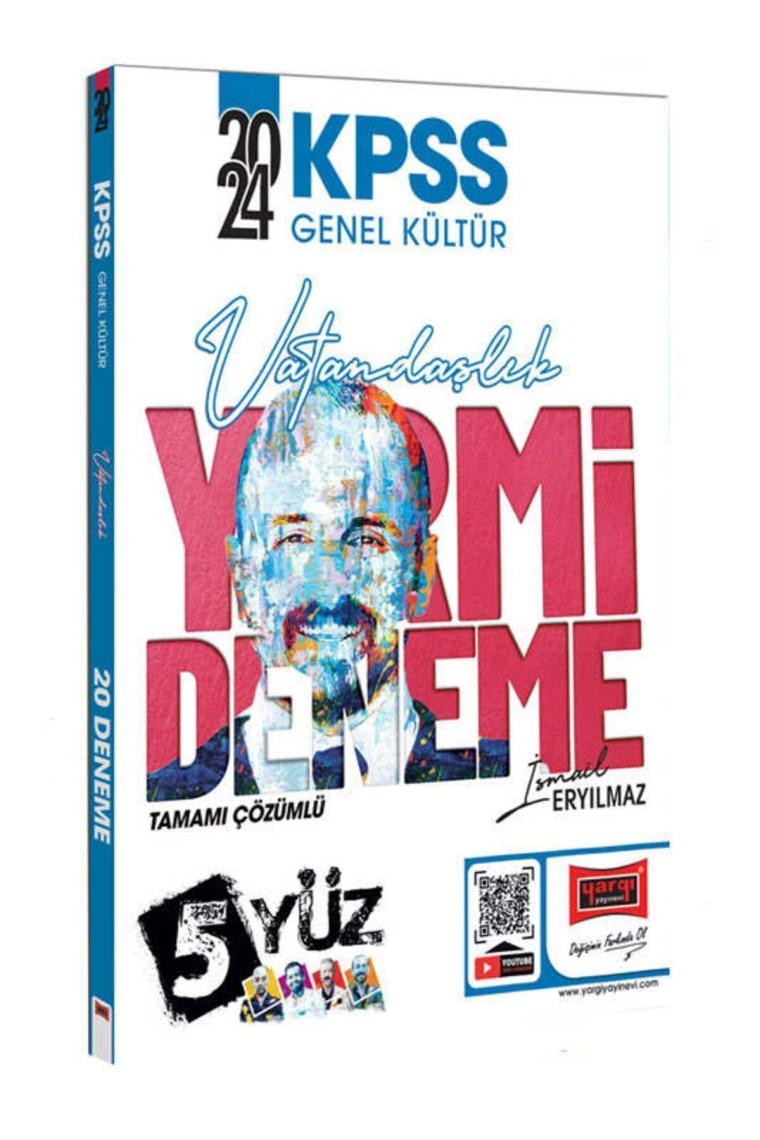 2024 KPSS 5Yüz Ekibi Vatandaşlık Tamamı Çözümlü 15 Deneme