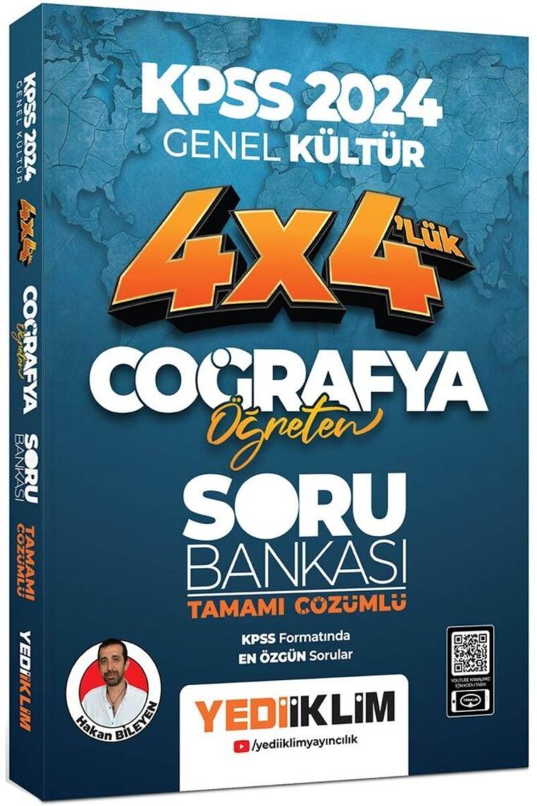 2025 Kpss Coğrafya Öğreten 4x4 Tamamı Çözümlü Soru Bankası Hakan Bileyen