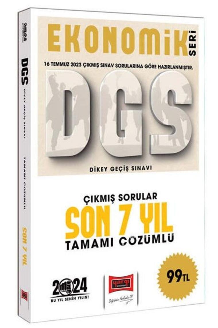 Yargı 2024 Dgs Çıkmış Sorular Son 7 Yıl Çözümlü Ekonomik Seri