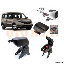 3 Tıkla Fiat Doblo 2018 Delmesiz Çelik Ayaklı Siyah Kolçak Kol Dayama