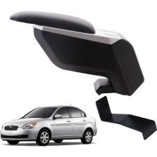 3 Tıkla Hyundai Accent Era 2010 Delmesiz Çelik Ayaklı Gri-Siyah Kolçak Kol Dayama