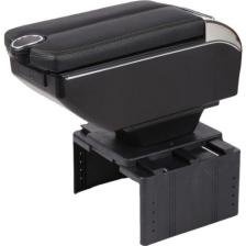 Techmaster 6 USB Li Her Araca Uygun  Kolçak Kol Dayama Çift Açılır Siyah