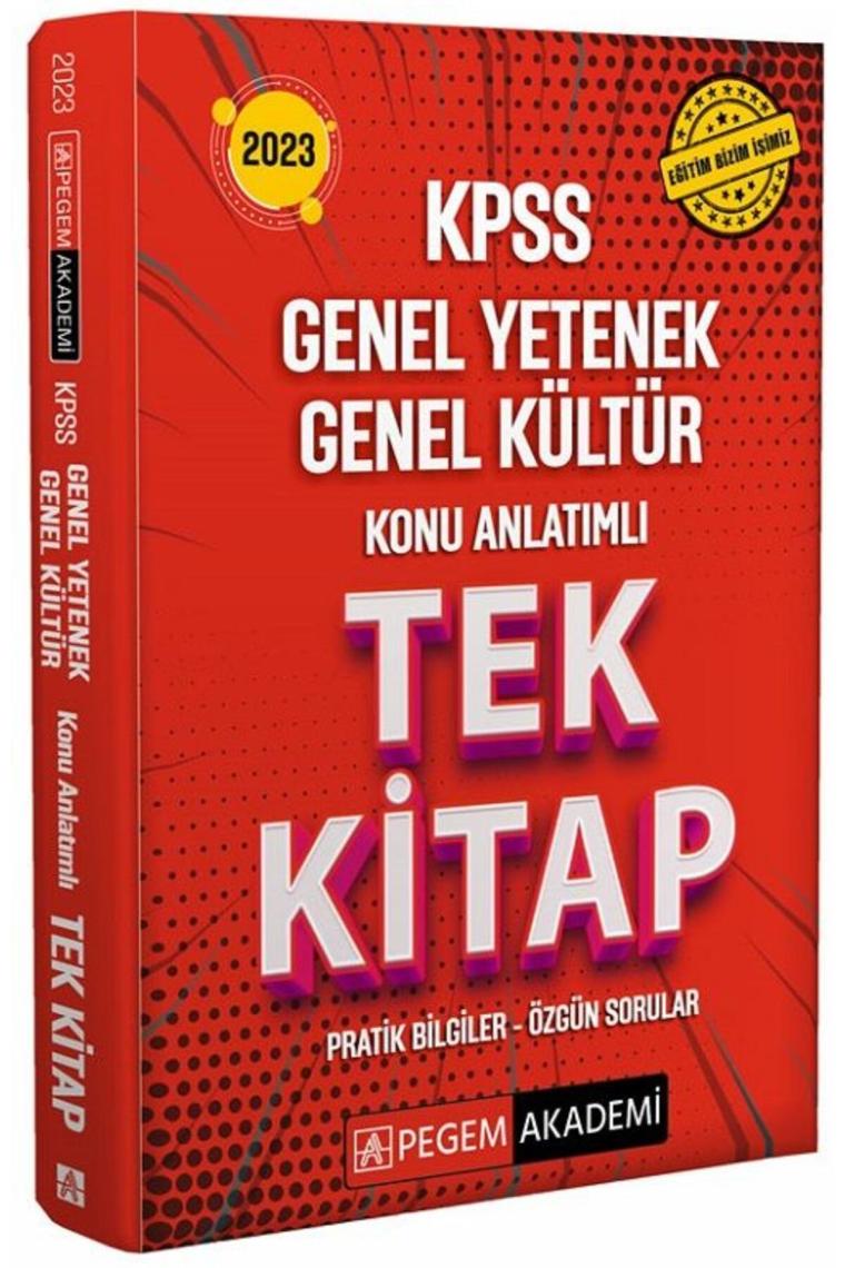 Süper Fiyat Pegem 2023 Kpss Genel Yetenek Genel Kültür Konu Anlatımlı Tek Kitap Pegem Akademi Yayınl