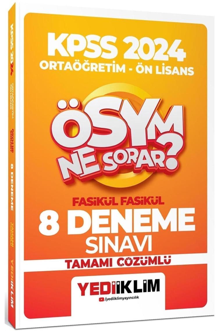 2024 Kpss Ösym Ne Sorar Ortaöğretim Önlisans Fasikül Fasikül Tamamı Çözümlü 8 Deneme