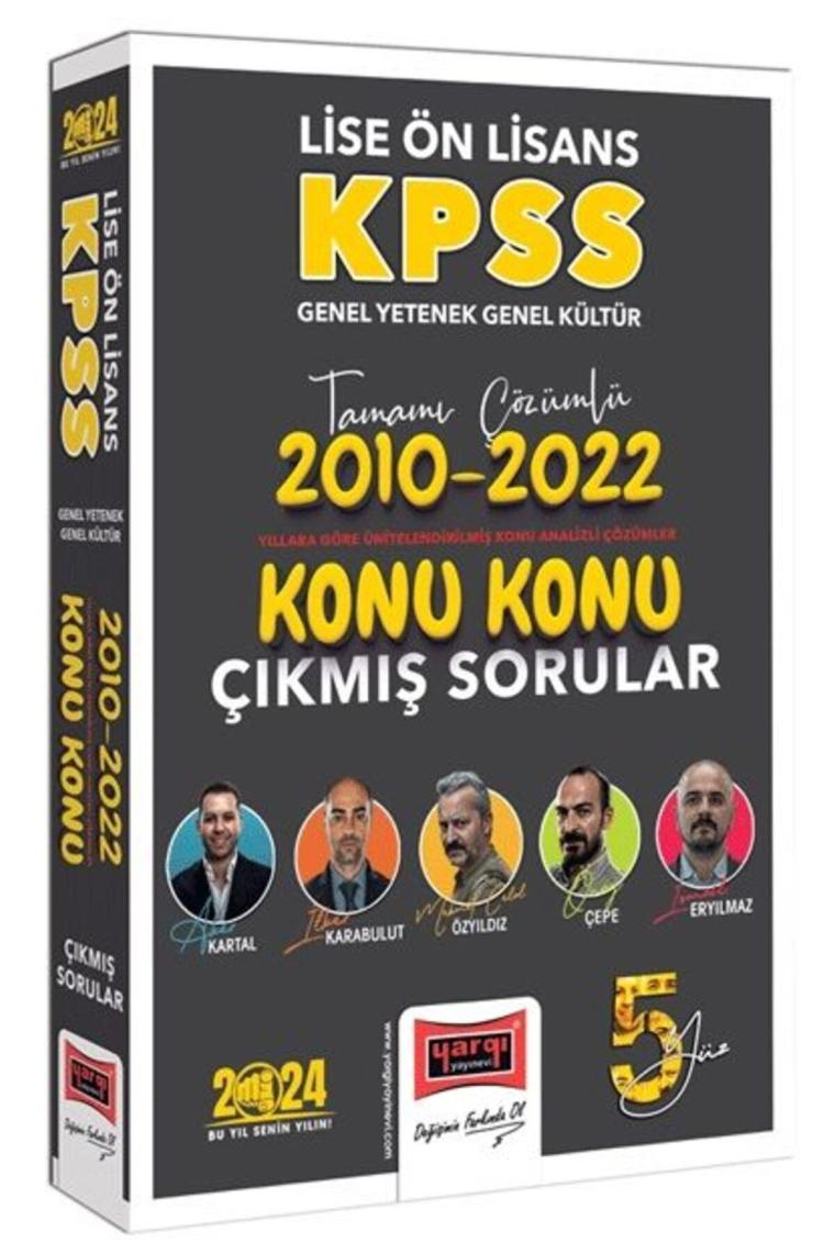 Yargı 2024 Kpss Lise Ön Lisans 5yüz 2010-2022 Konu Konu Çıkmış Sorular Çözümlü