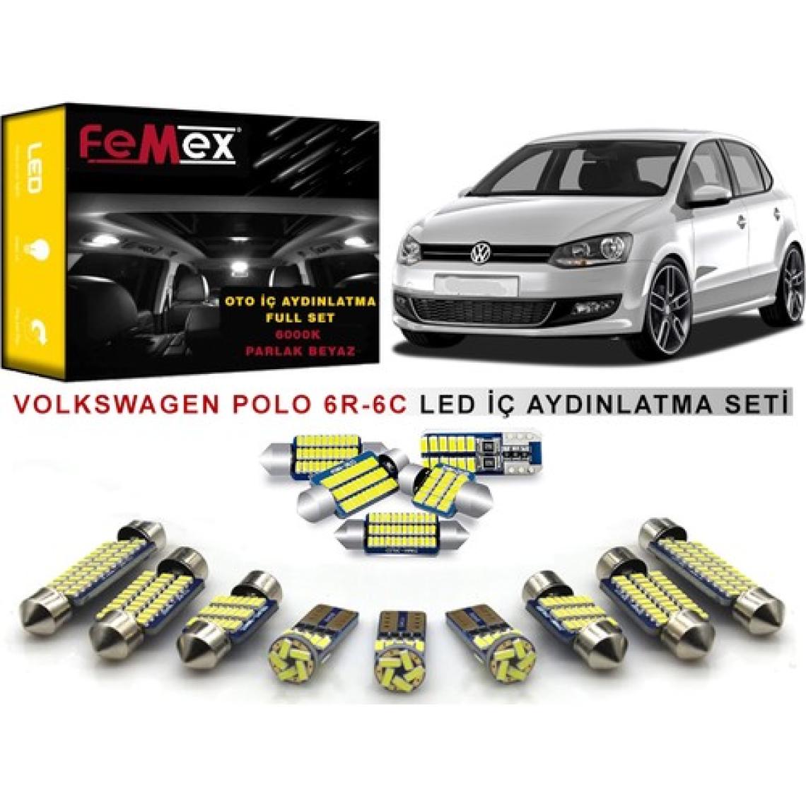 Femex Volkswagen Polo 6r-6c LED Iç Aydınlatma Ampul Seti Femex Parlak Beyaz