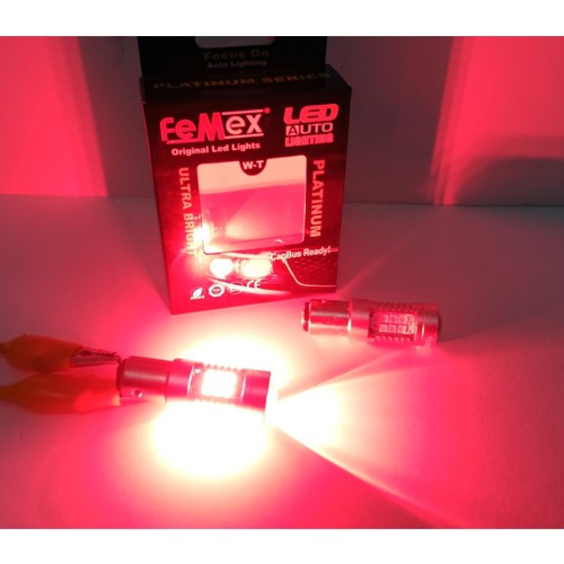 Femex Platinum P21W 1156 Tek Duy LED Ampul Kırmızı Mercekli