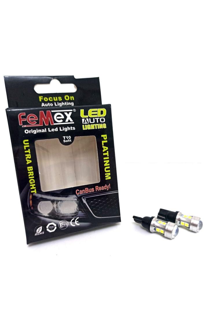 Femex Fiat Egea LED Plaka Aydınlatma Ampulu Uyumlu Femex Platinum Beyaz LED