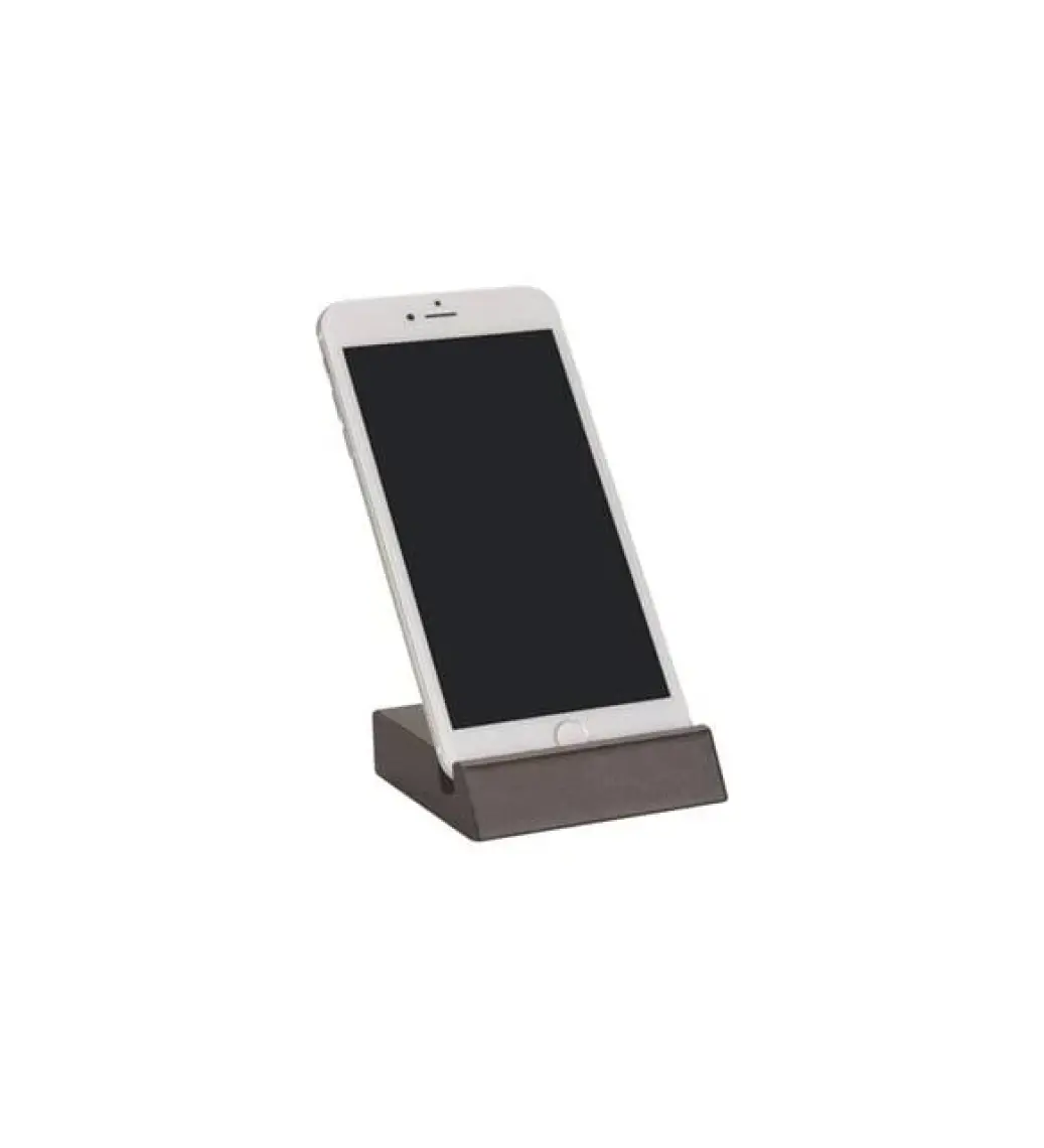 2K Suni Deri Masa Üstü Mdf Telefon Tutucu ve Kartvizitlik Kahve