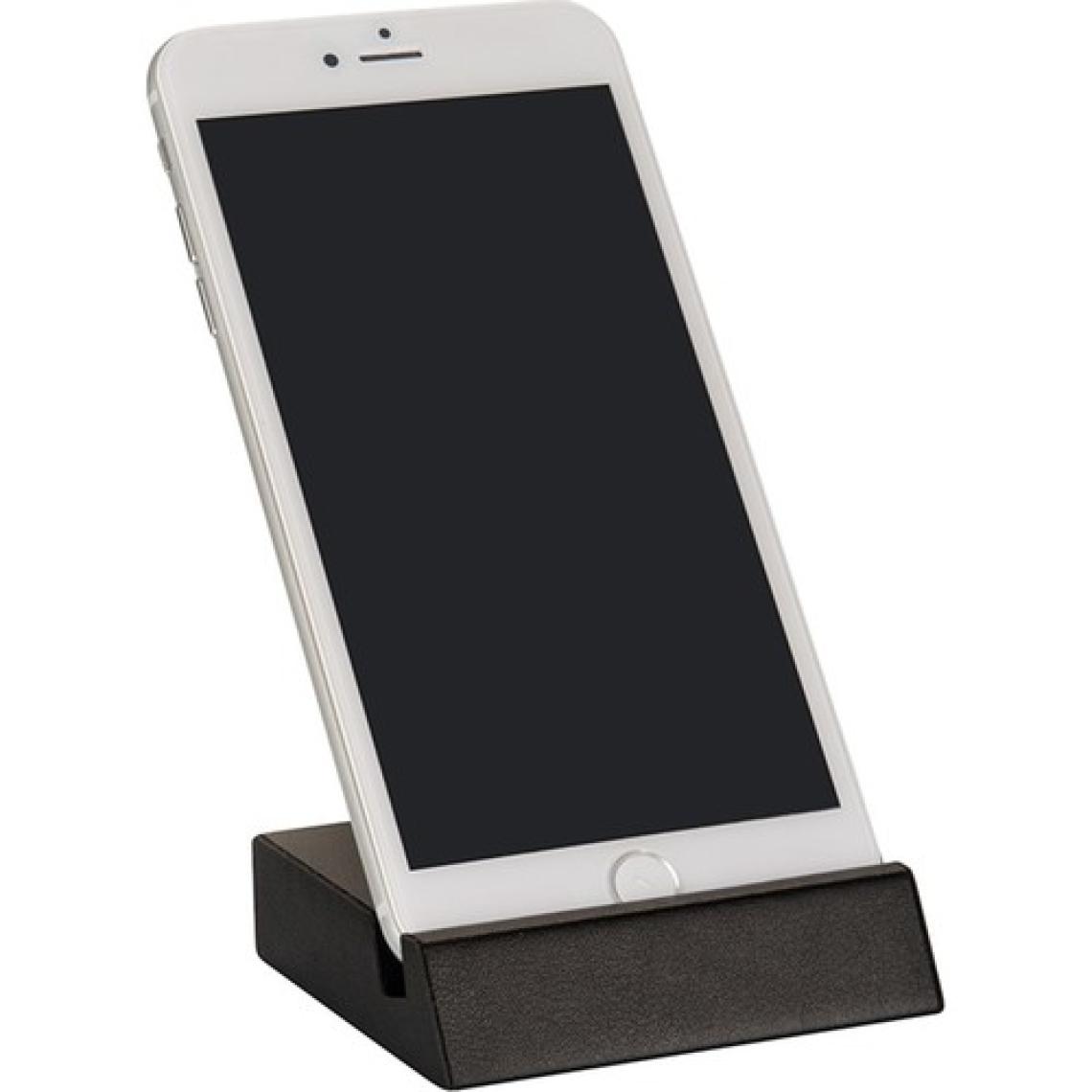 2K Suni Deri Masa Üstü Mdf Telefon Tutucu ve Kartvizitlik Siyah