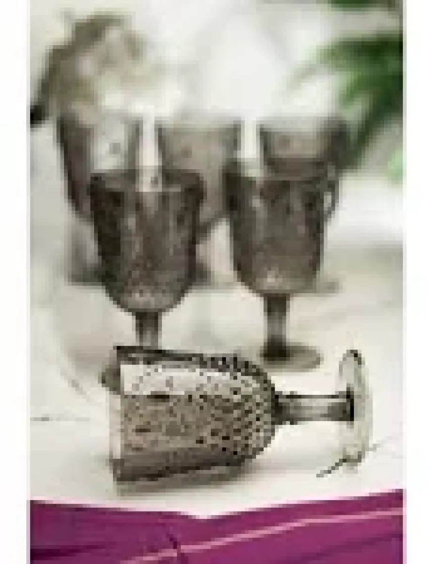 Molvea Akrilik 6'lı Kadeh & Su Meşrubat Kahve Yanı Bardağı 450 ml ( Cam Değildir )