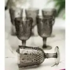 Molvea Akrilik 6'lı Kadeh & Su Meşrubat Kahve Yanı Bardağı 450 ml ( Cam Değildir )